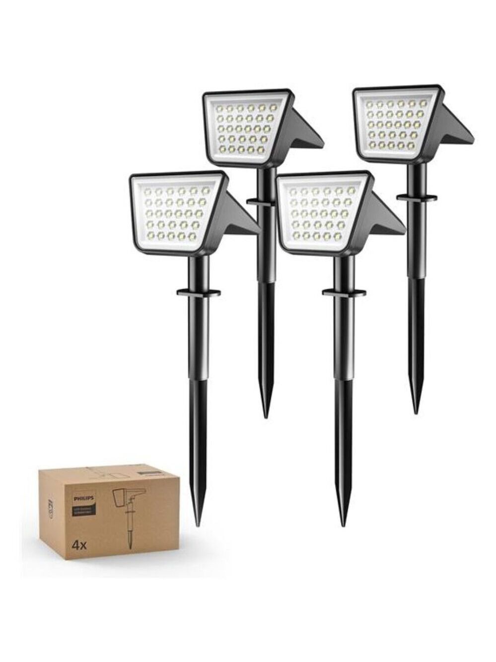 Solar Spot Lights Outdoor 28 LED Waterproof Landscape Pathway Yard Garden Drivew